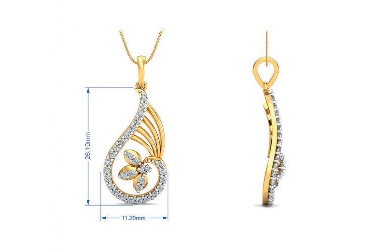 Charvi Designer Diamond Pendant Set